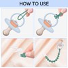 MINMUNJIU Silicone Pacifier Clips for Boys, 6 Pack One Piece