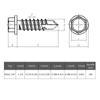 VGBUY 100Pcs #10 x 1-1/4" Self Drilling Screws for Metal,410