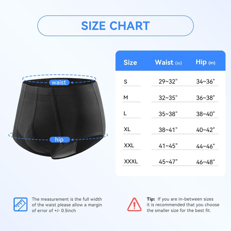 Carer Mens Incontinence Pants 3 Pcs Reusable Washable Cotton Incontinence