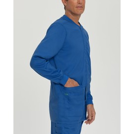 Landau ProFlex Tailored Fit Stretch 3-Pocket Warm-Up Scrub Jacket for Men 3170