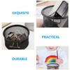 Galepromot 1Pc Black Metal Paper Clip Holder Mesh Paperclip Bowl