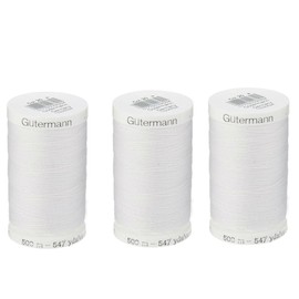 Sew-All, All PurposeThread 547 Yards-Black GUTERMANN Thread 3 pack (White)