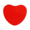 Makeup Brush Cleansing Brush Cleaner,Soft Silicone Washing Scrubber,Heart shaped Scrub