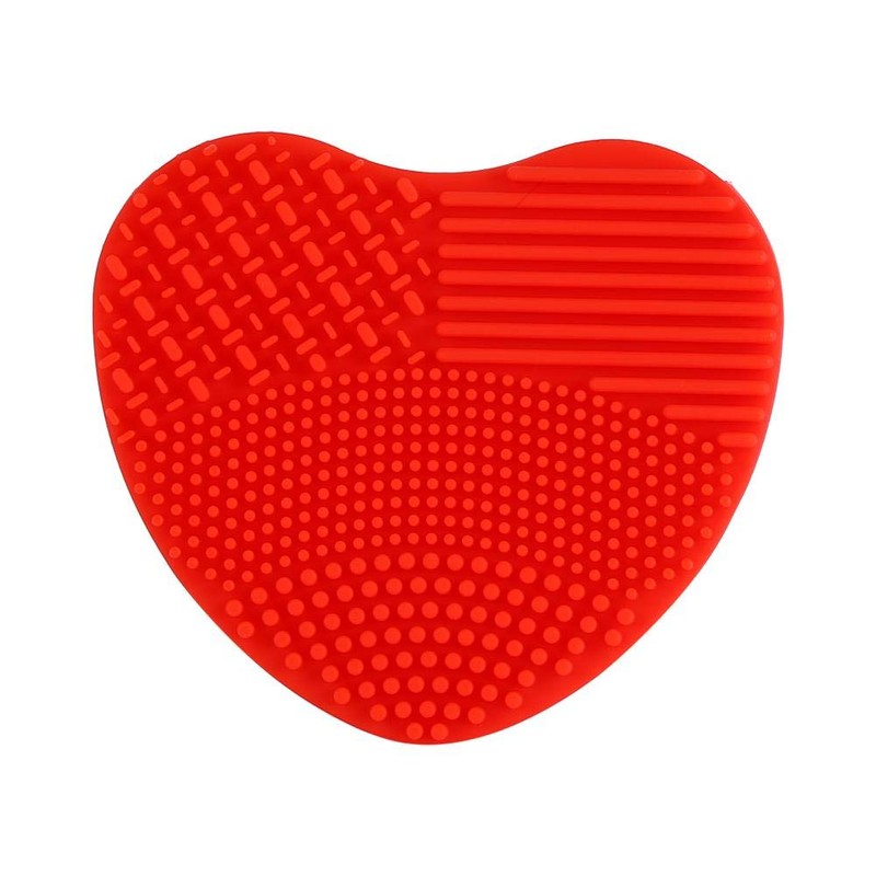 Makeup Brush Cleansing Brush Cleaner,Soft Silicone Washing Scrubber,Heart shaped Scrub