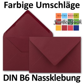 Neuser FarbenFroh 80 g/m² B6 envelopes, 175 x 125 mm, wet sealing