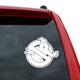 Black Heart Decals & More Ghostbusters Logo Vinyl Decal | Color: White | 5" Tall