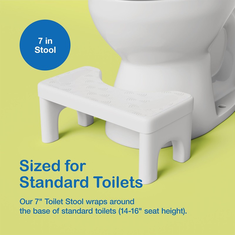 Step and Go Toilet Stool for Bathroom, Potty Poop Squat