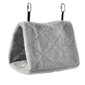 PARROT ESSENTIALS Medium Bird House Snuggle Hut Hideaway for Parrots, Budgies and Other Birds - Fun Coloured Soft, Cozy Hanging Tent Sack for Resting and Hiding - Toy Hammock Tent Makes Them Feel Safe