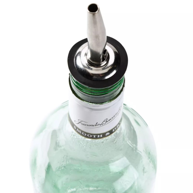 Update (ONE DOZEN) CHROME TAPERED LIQUOR POURER HEAVY DUTY METAL