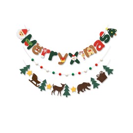 Christmas Garland Felt Christmas Decorations Hanging Christmas Party Decorations Wall/Window/Ceiling/Living Room Decor Miscellaneous Merry Christmas Banner Christmas Decorations Christmas Tree