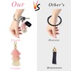 Bisanzoya Beaded Keychain with Tassel, Silicone Key Ring Bracelet, Cute