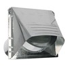 Deflecto Dryer Vent, Wide Mouth Galvanized Vent Hood with Pipe,
