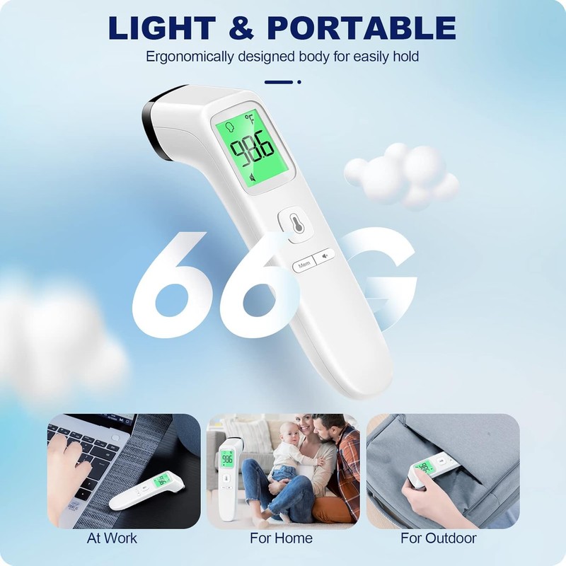 Infrared Thermometer for Adults and Kids, Digital Thermometer with Fever