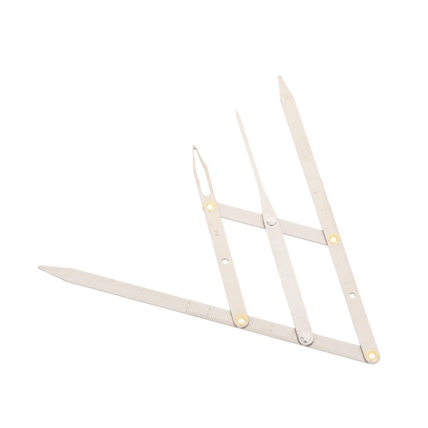 Healvian 3pcs Sliding Stainless Steel Eyebrow Ruler Three-point Measurement Tool