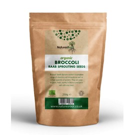 Natures Root Organic Broccoli Sprouting Seeds 250g - Superfood | Non GMO | Microgreen Sprouts