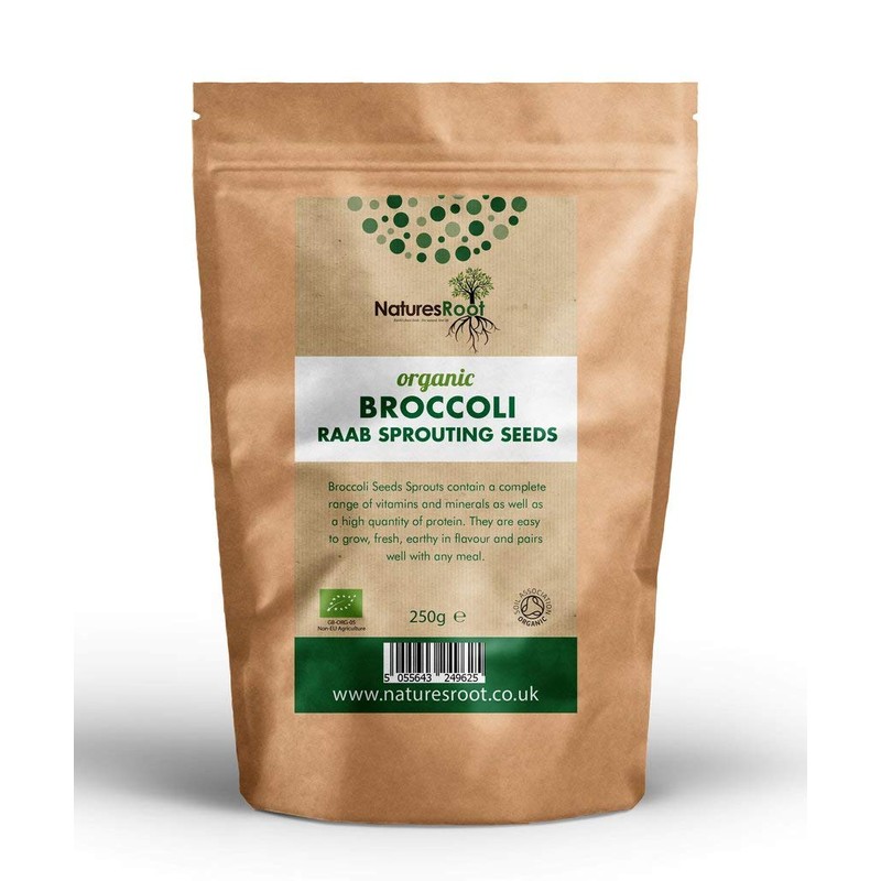 Natures Root Organic Broccoli Sprouting Seeds 250g - Superfood |