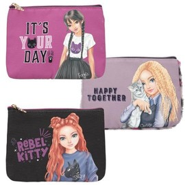 TOPModel Statement Bag Rebel Kitty Cosmetic Bag 1 of 3 Models, Choice of Availability, Box Contents: 1 Item, multicoloured, Modern