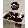 Red Black Geometric Dish Drying Mat for Kitchen Counter, Super
