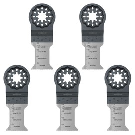 5 x SabreCut SCFN35B_5 35mm x 40mm Bimetal (BIM) Long Life 18 TPI Multi Tool Blades for Bosch Fein Starlock/Starlock Plus and Starlock Max Multi Tool Fitting System and Accessories