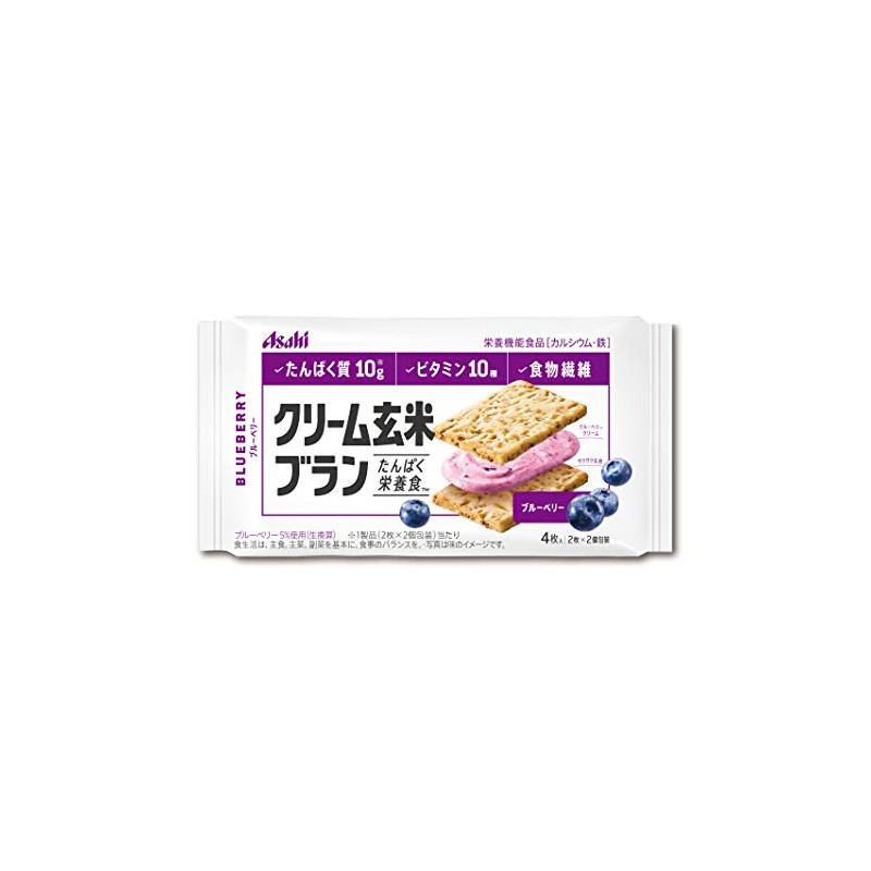 Asahi Group Food Cream Brown Rice Blanc Blueberry 2.5 oz