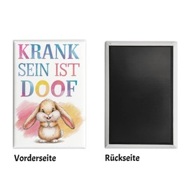 Krank Sein ist doof Souvenir Souvenir Magnet mit Hase Humorvoller Souvenir Magnet mit Hasenmotiv