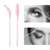BTYMS 100 Pieces Disposable Lash Wands Eyelash Brushes with Crystal