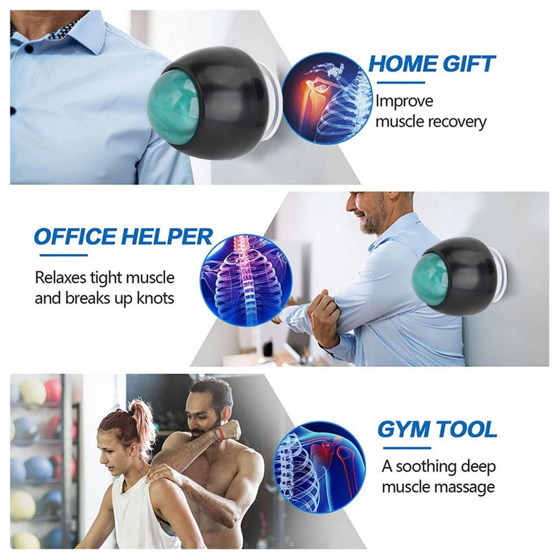 Manual Massage Roller Ball Wall Mounted Relaxing Resin Suction Cup