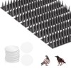 Bird Spike Strips for Outdoor Surfaces with Adhesive Strips (8,