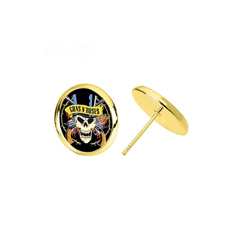 Guns Roses Stud Earring, Gold
