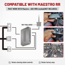 RED WOLF Car Radio T-Harness Wiring OBDII Connector Plug for Select Toyota 2012-2019 HRN-RR-TO2 Retain Steering Wheel Control AMP Interface Compatible with Meastro ADS-MRR Module Aftermarket Stereo