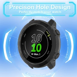 PaceBid Watch Case Compatible with Garmin Forerunner 55, Protective TPU Case, Scratch-Resistant Protective Case for Garmin Forerunner 55 (Black)