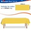 12 Pack Yellow 54 x 108 Inch Disposable Plastic Tablecloths