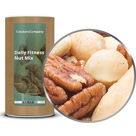 1 x 650g Fitness Nussmischung mit Cashew Macadamia Pekannuss Paranuss pur ohne Zuckerzusatz salzfrei vegetarisch vegan glutenfrei laktosefrei