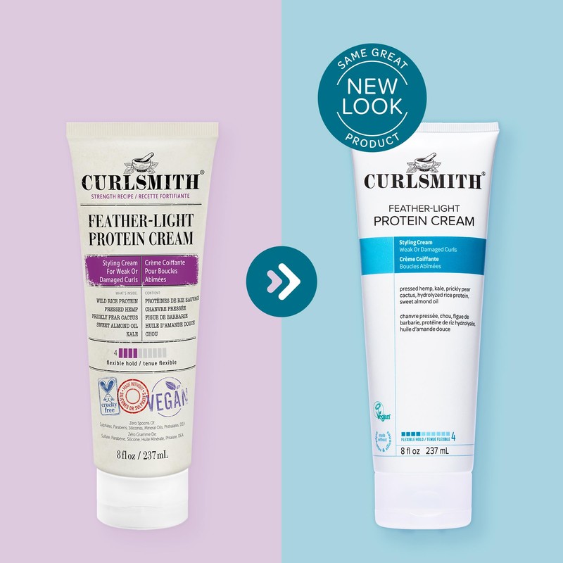 CURLSMITH Feather Light Protein Cream - Flexible Hold Curl Cream,