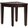 AquaTeak 15.5" Kai Mocha-Shield Corner Teak Shower Bench