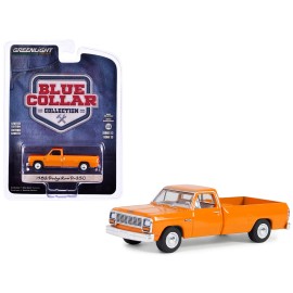 DCD 1982 Dodge Ram D-250 Pickup Truck 13 1/64 DOT Orange Greenlight "Blue Collar Collection" Series 1 Diecast Model Car
