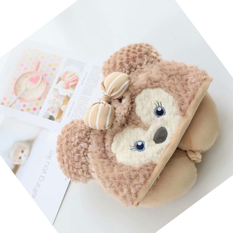 Hooded U Shaped Pillow Cute Cartoon Travel PP Cotton U