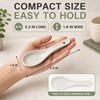Asian Soup Spoons, 6-Piece White Ceramic Set