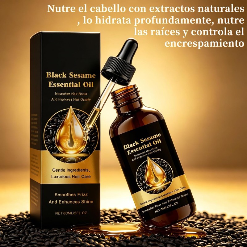 2pcs Conditioning Hair Aceite de Comino Negro 60ml, Aceite de
