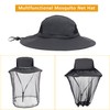 Mosquito Head Net Hat Midge Hat with Removable Net Wide