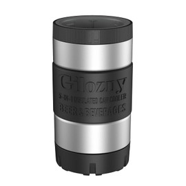 Can Cooler - 4-in-1 Double Walled Stainless Steel Can Holder and Beer for 12 oz and 16 oz Slim and Bottles and Mixed Drinks, Beer and Coffee (Stainless Steel)