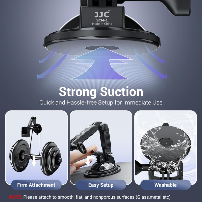 Osmo Pocket 3 Suction Cup Mount & Expansion Adapter,Foldable Car