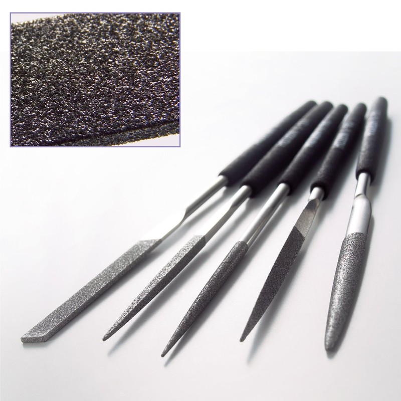 ホーザン(HOZAN) ダイヤモンドヤスリ 硬質素材や熱処理素材の精密加工に 粒度:#200 形状:半丸 先端サイズ:2×1mm K-181