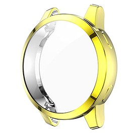 Flesh Leaf Compatible with vivoactive 4 Case, Screen Protector Frame Scratched Resistant Protector Cover Case for vivoactive 4 Smartwatch (Gold)