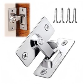 GYWHOOFT 90 Degree Right Angle Door Lock Stainless Steel Door Lock Bolt Lock Flip Latch Lock - 90° Clasp Type Door Buckle for Wood Door Sliding Door Window Cabinet Roof Hatch Sliding Door Key Door