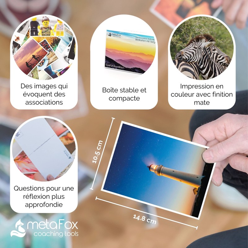 metaFox World of Emotions Postcards Pack - 52 Cards for
