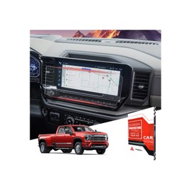 ASZSK For 2022~2026 Chevy Silverado 1500& 2024~2026 Silverado 2500HD 3500HD (LT/RST/LTZ/High Country/LT Trail Boss/ZR2/ZR2 Bison) 13.4 Inch Glossy Screen Protector - Tempered Glass - Touchscreen *1