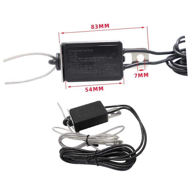Ciieeo Trailer Brake Controller Breakaway Cable for Rv and Trailer