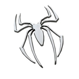 Spider Emblem 3D Logo Metal Spider Badge Car Sticker Decal Replacement for Can Am Spyder, Universal Vehicle, Truck, Motorcycle, SUV (Chrome)