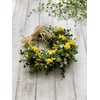 Lulu's Lulu's Mimosa Spring Wreath, Artificial Flower, Natural Wreath, Size:
